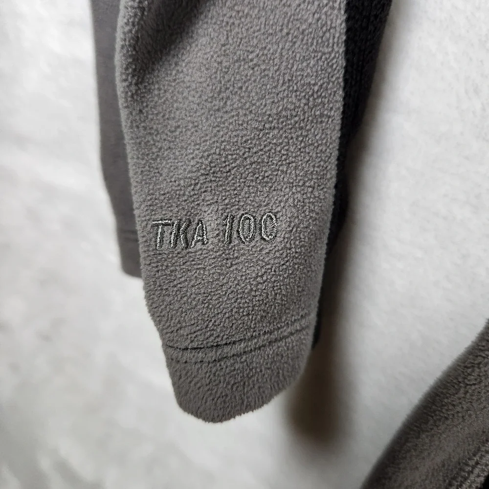 The North Face TKA 100 Fleece Jacket XXL‎ Black Gray Full Zip